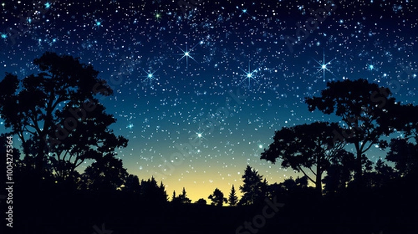 Fototapeta A starry night sky background, perfect for dreamy designs.