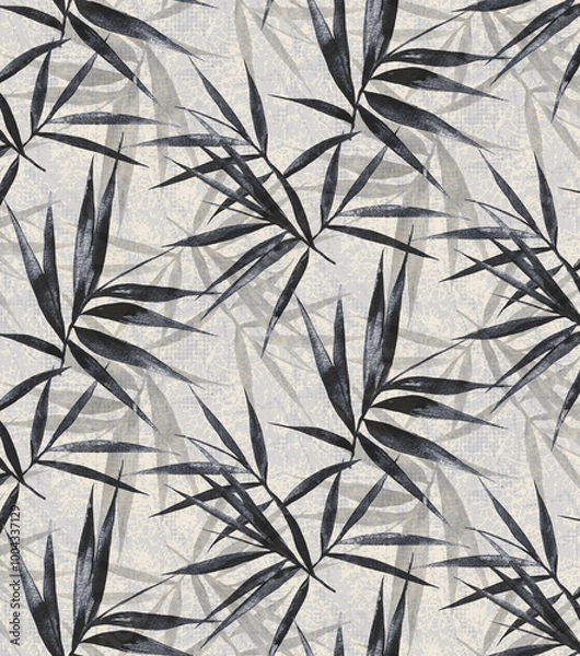 Fototapeta Seamless textures leaves pattern. Modern soft print.