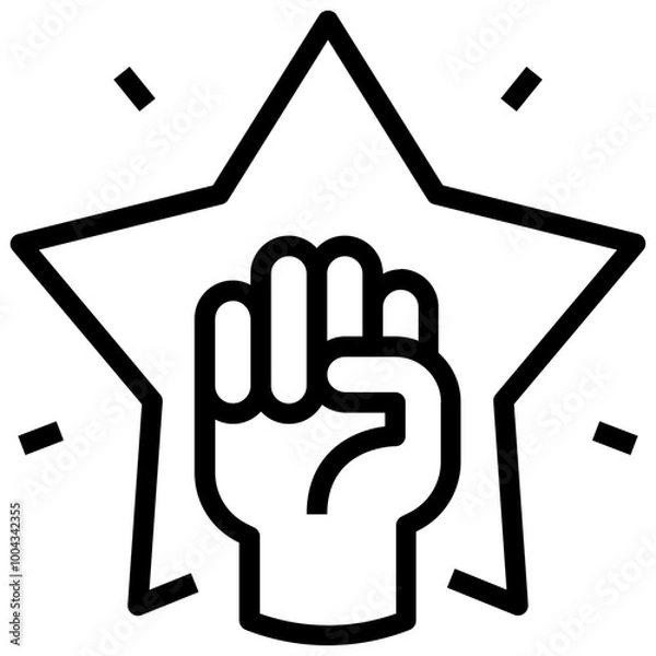 Obraz empower outline style icon