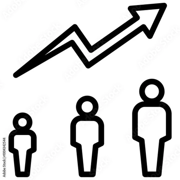 Obraz youth outline style icon