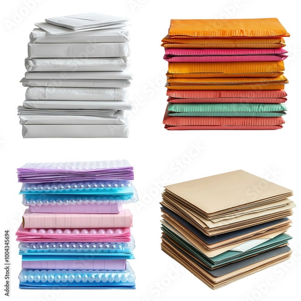 Fototapeta Assorted Bubble Mailers for Secure Packaging Solutions