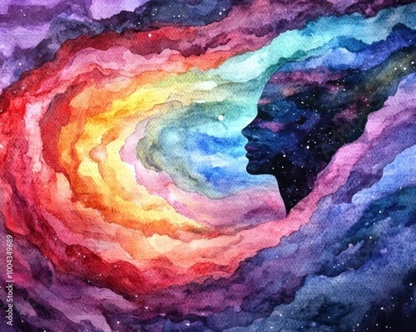 Obraz Abstract Watercolor Concept of Neurodivergence