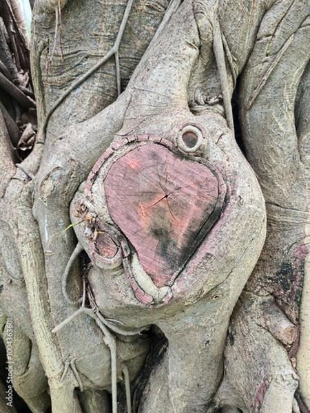 Fototapeta Big tree base with roots