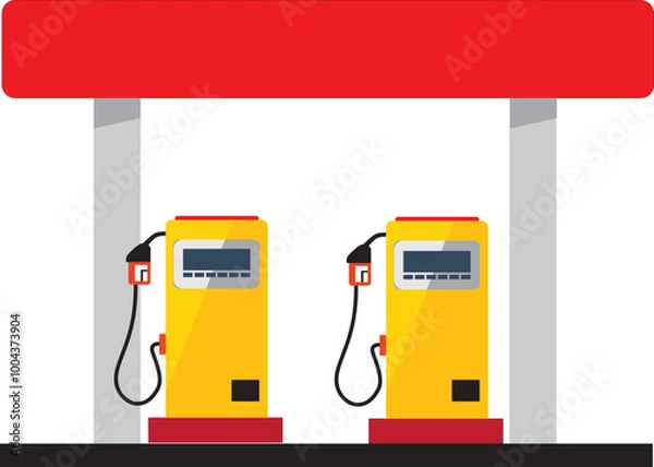 Fototapeta gas pump station suitable for logo or vector use