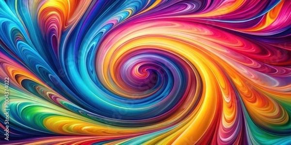 Fototapeta Abstract Swirling Colors Psychedelic Art Background with Colorful Vibrant Design