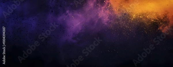 Obraz Purple and Yellow Gradient on Black Background