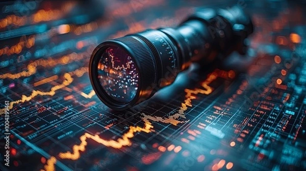 Obraz Economic Forecasting with Telescope and Charts
