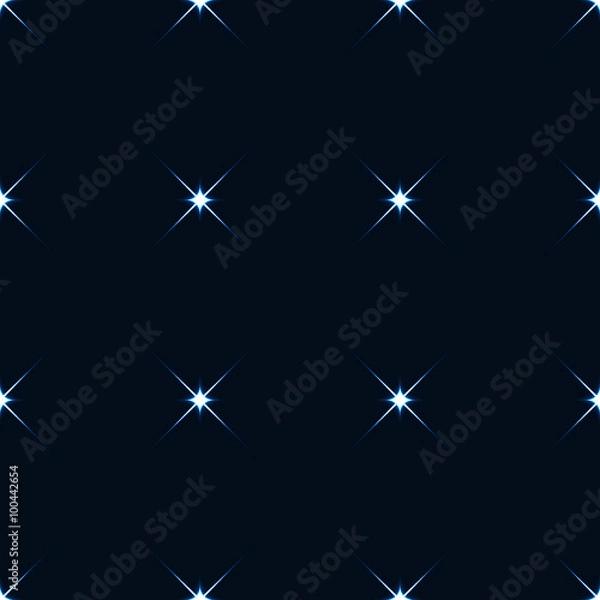 Fototapeta Shining stars seamless pattern. Vector illustration.