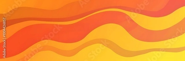 Fototapeta Abstract Yellow Orange Gradient Waves Background