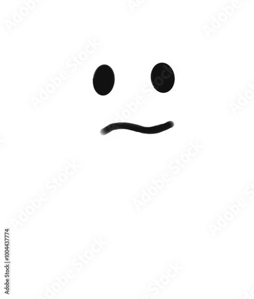 Obraz white ghost face