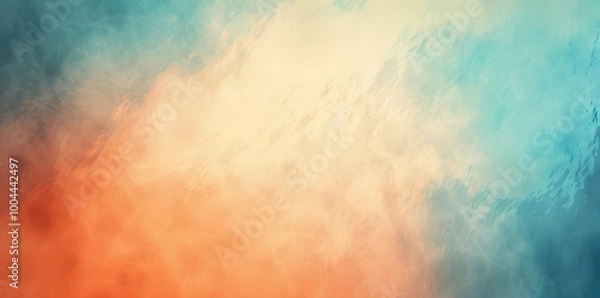 Fototapeta Abstract Light Blue and Orange Gradient Background