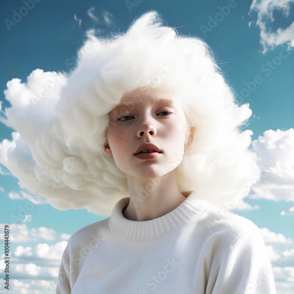 Obraz Portrait of a girl in the clouds.