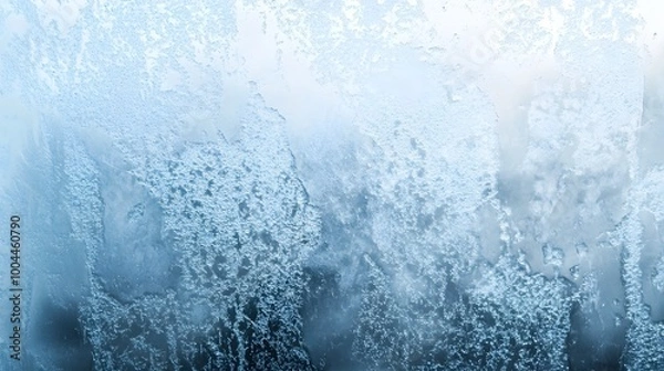 Obraz Ice frozen onto a windowm winter background texture