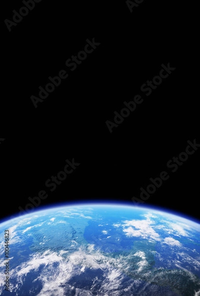 Fototapeta High Resolution Planet Earth view. The World Globe from Space in