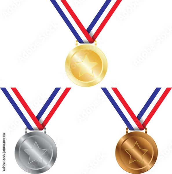 Obraz Gold Silver and Bronze Medals