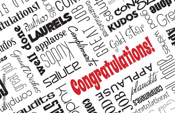 Obraz Congratulations card