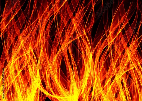 Obraz fire flames on black