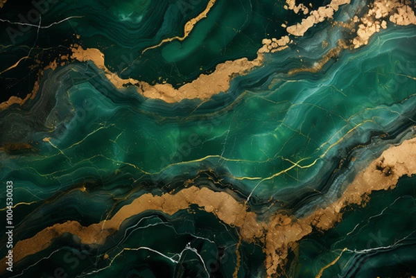 Fototapeta Luxurious abstract fluid art painting in alcohol ink technique,with colorful mix of paints. Imitation marble stone cut, luminous gold veins. Soft and dreamy design.