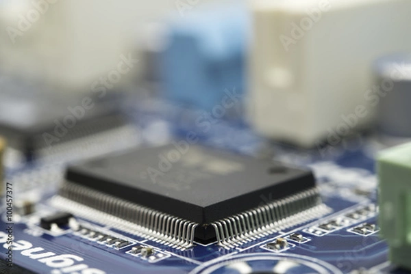 Fototapeta Computer chip close up