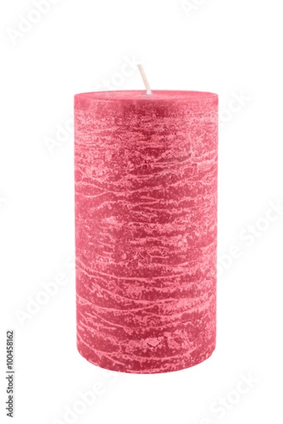 Obraz Red candle isolated on white