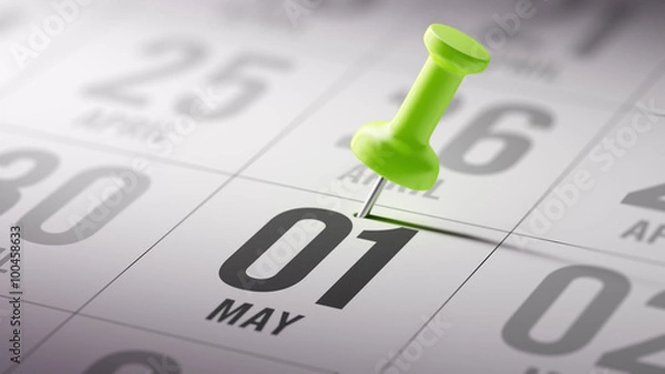 Fototapeta May 01 written on a calendar to remind you an important appointm