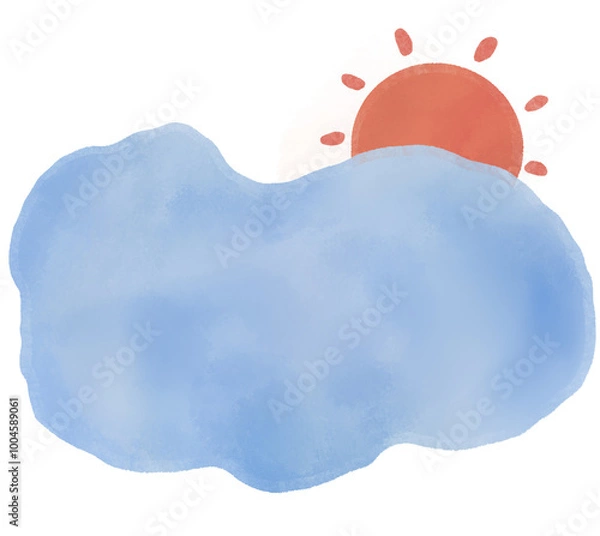 Obraz santa claus hat on the clouds