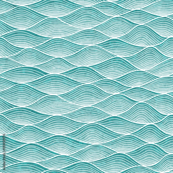 Obraz Wavy pattern. Hand-drawn abstract background with tangled lines.