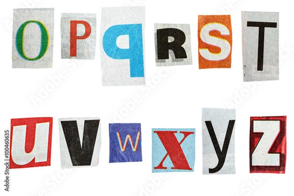 Obraz Newspaper alphabet