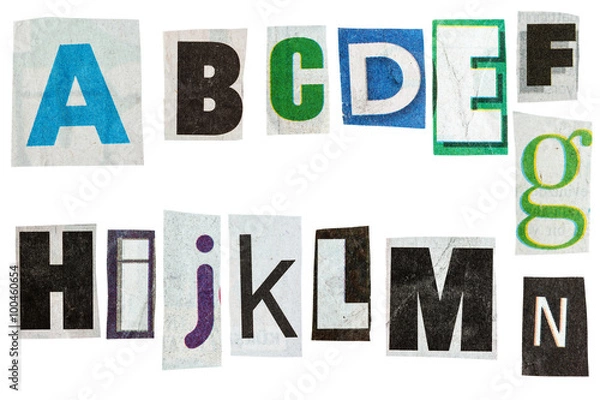 Obraz Newspaper alphabet