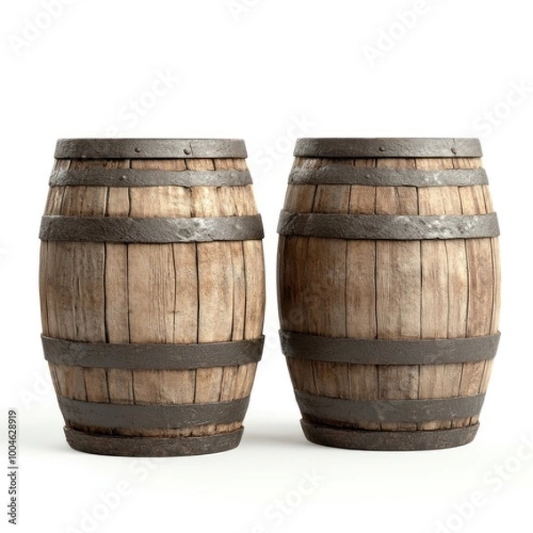 Fototapeta Two barrels ammunition weaponry grenade.