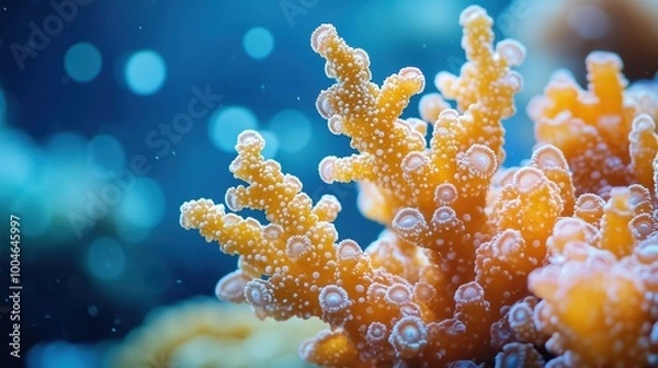 Fototapeta A close up of a bunch of coral