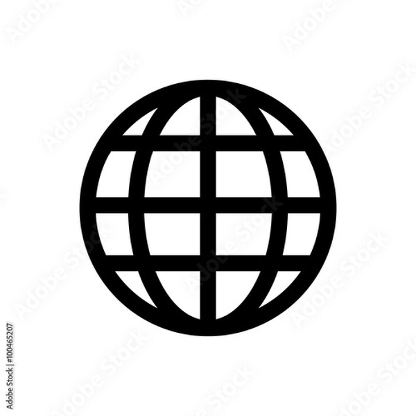 Obraz Global solution line icon.