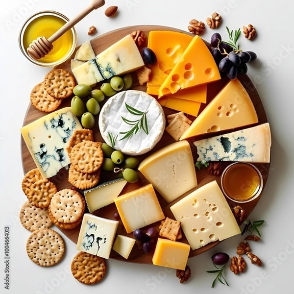 Fototapeta Elegance in Simplicity: A Curated Cheese Experience.