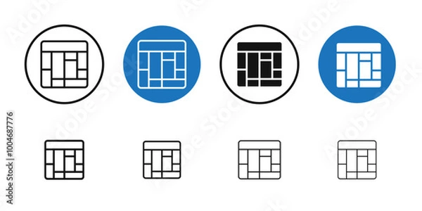 Fototapeta Layout icon Thin line art collection
