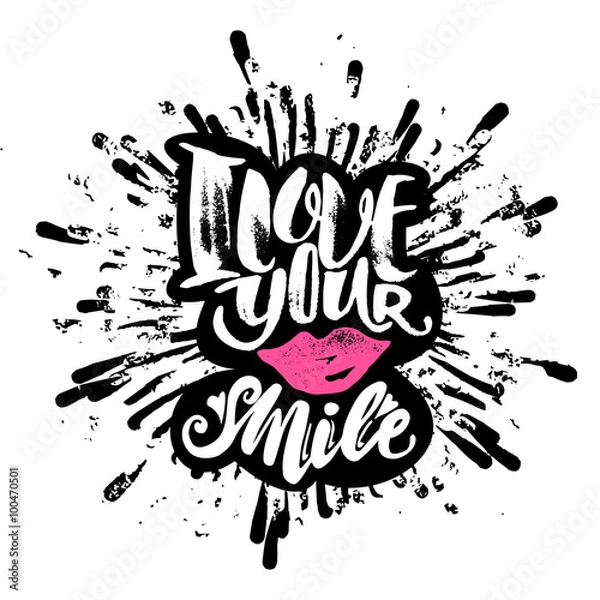 Obraz Love concept inspirational hand lettering motivation poster.