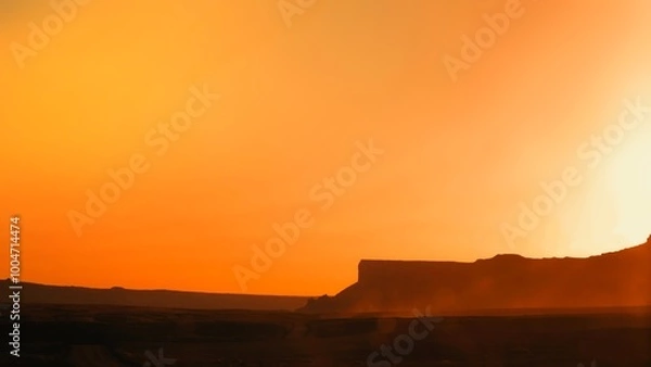 Obraz sunset in the mountains