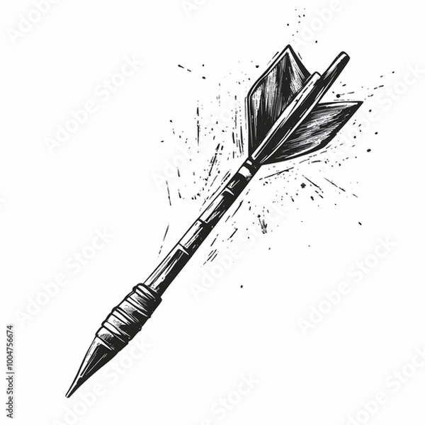 Obraz darts on white background