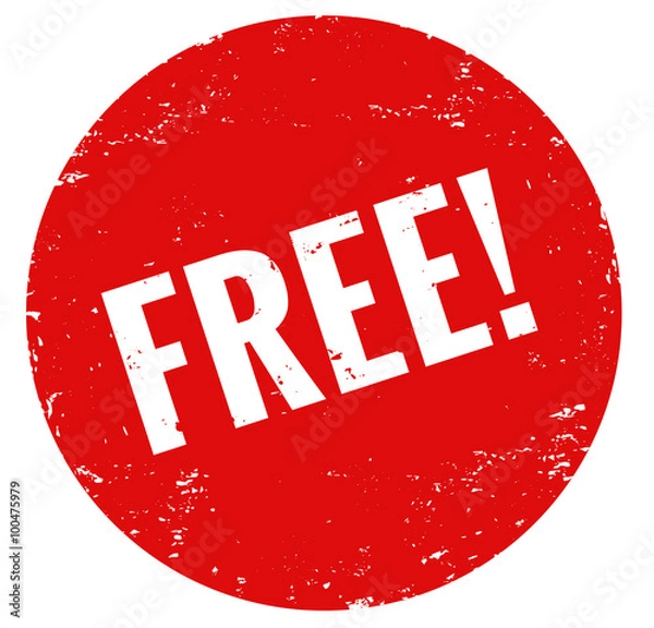 Obraz Free stamp red