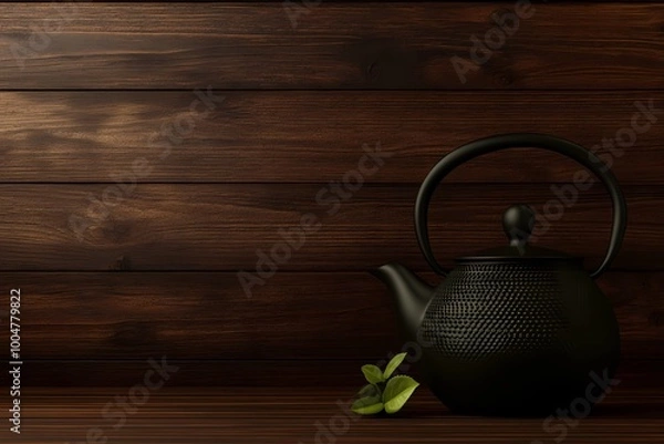 Fototapeta A stock-style graphic representation of green tea, applicable in advertising and design layouts.