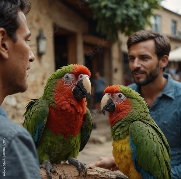 Fototapeta couple of parrots