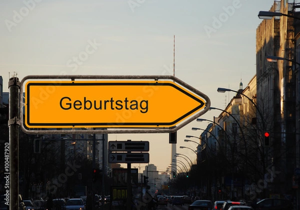 Fototapeta Schild 37 - Geburtstag