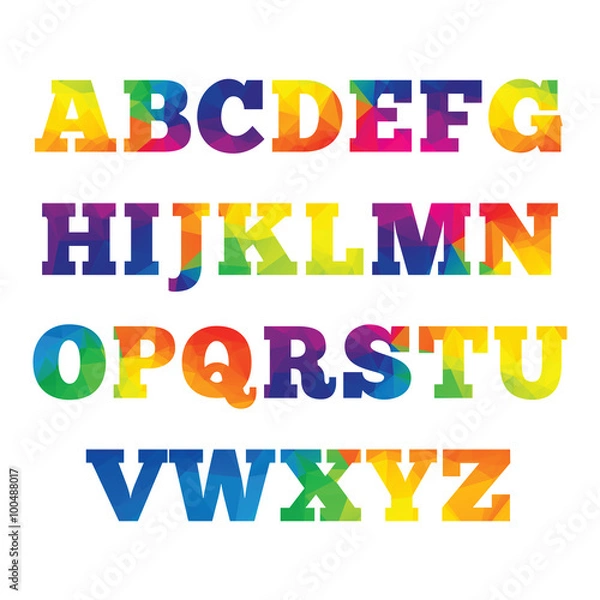 Obraz Geometric Abstract Alphabet Typography