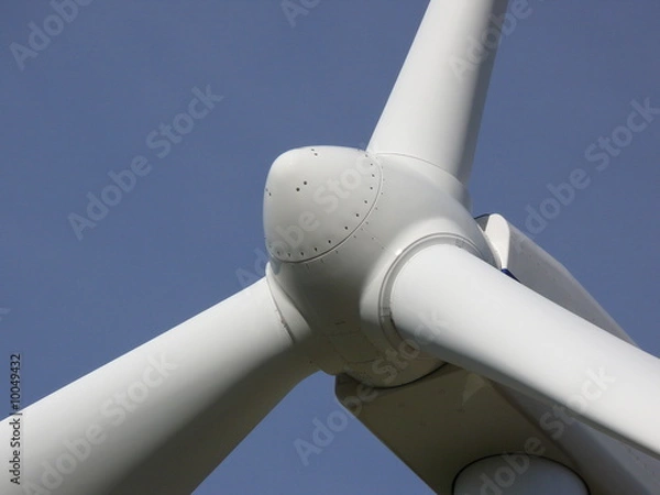 Obraz éolienne gros plan sur le nez