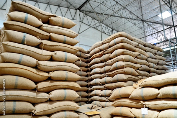 Obraz Hemp sacks containing rice 