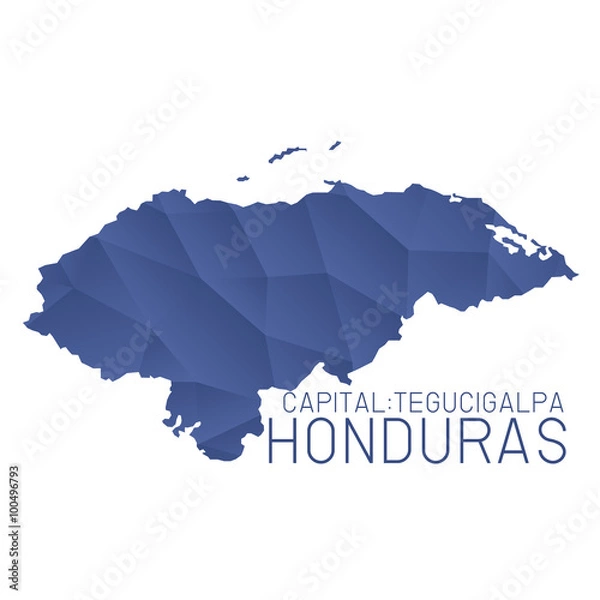 Fototapeta Honduras map geometric background texture