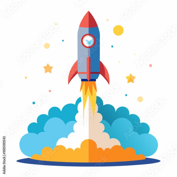 Obraz rocket in the sky