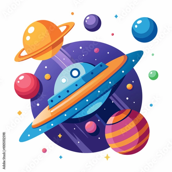 Fototapeta rocket in space