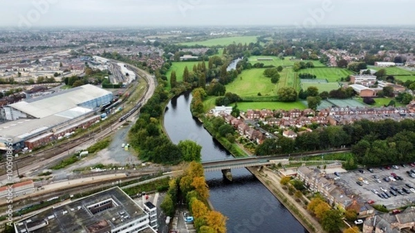 Obraz Yorkshire county aerial view