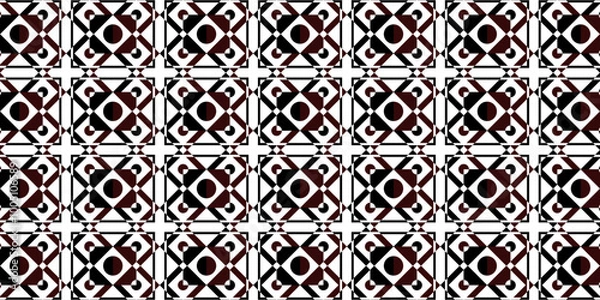 Fototapeta Luxury and elegant vector javanese batik seamless pattern template
