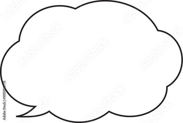 Obraz Fukidashi cloud form Simple illustration